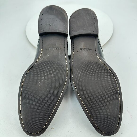 Bally Men Size 9D Black Leather Plain Toe Lace Up Chukka Ankle Boot - Picture 8 of 12